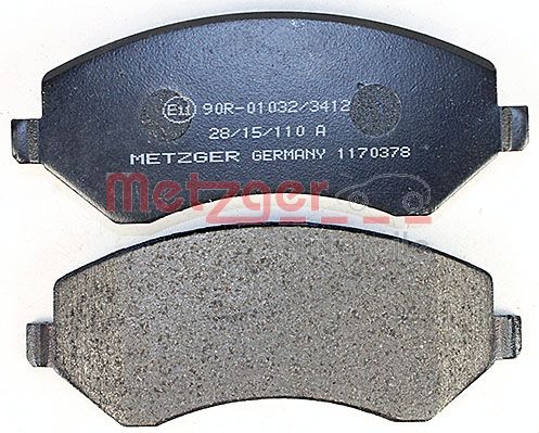 METZGER 1170378 Bremsbelagsatz, Scheibenbremse